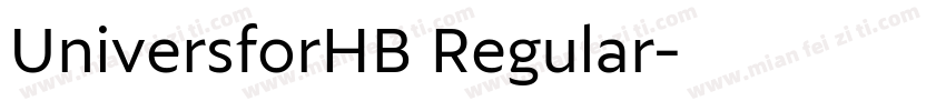 UniversforHB Regular字体转换